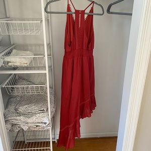 Red Carter Asymmetrical Racerback dress